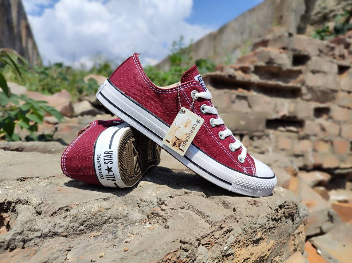 45 р Конверси Converse All Star MARRON Темно Бордові кеди літні чоловічі жіночі унісекс, фото 1