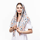 Тоненька бавовняна хустка з квітковим принтом, фото 2