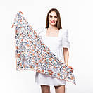 Тоненька бавовняна хустка з квітковим принтом, фото 5