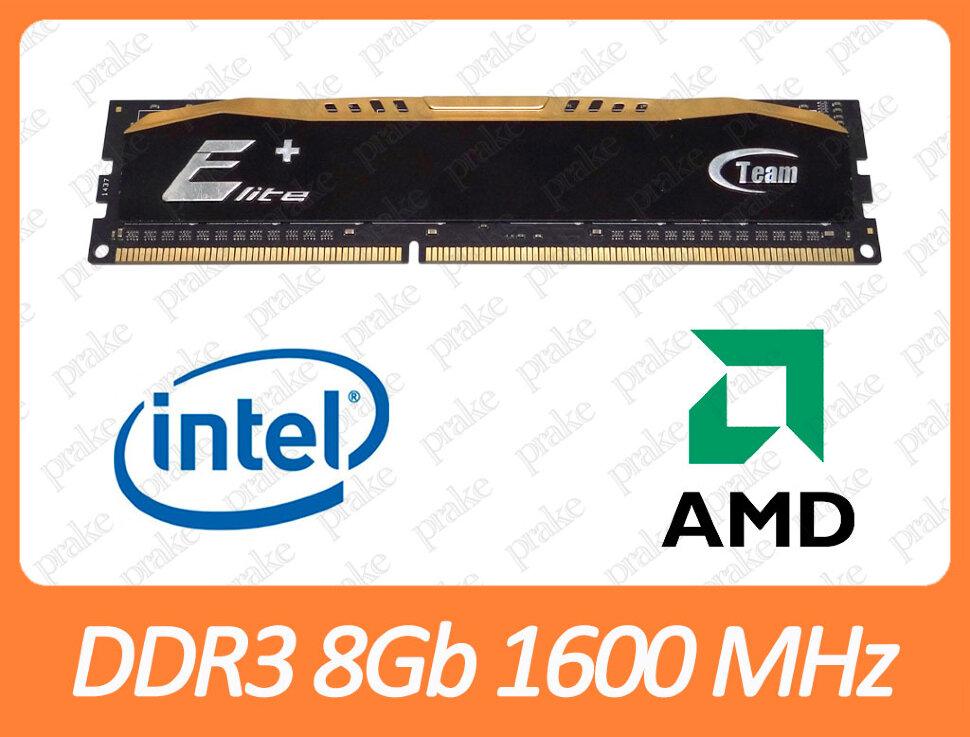 DDR3 8GB 1600 MHz (12800) Team Elite+ TPD38G1600HC11BK