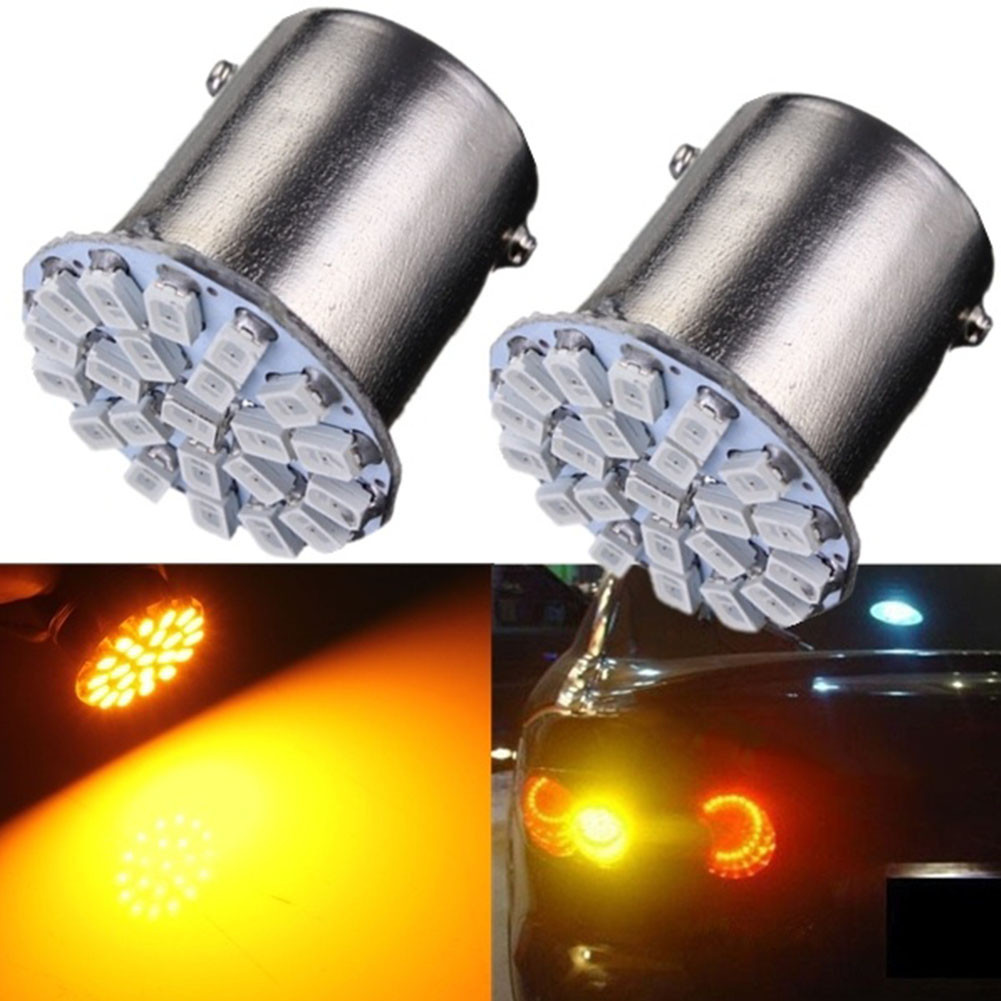 Автолампи жовті P21W 22 LED BA156 1156 габарити повороти світлодіодні лампи поворотники для авто лампа поворотів лед світлодіодна