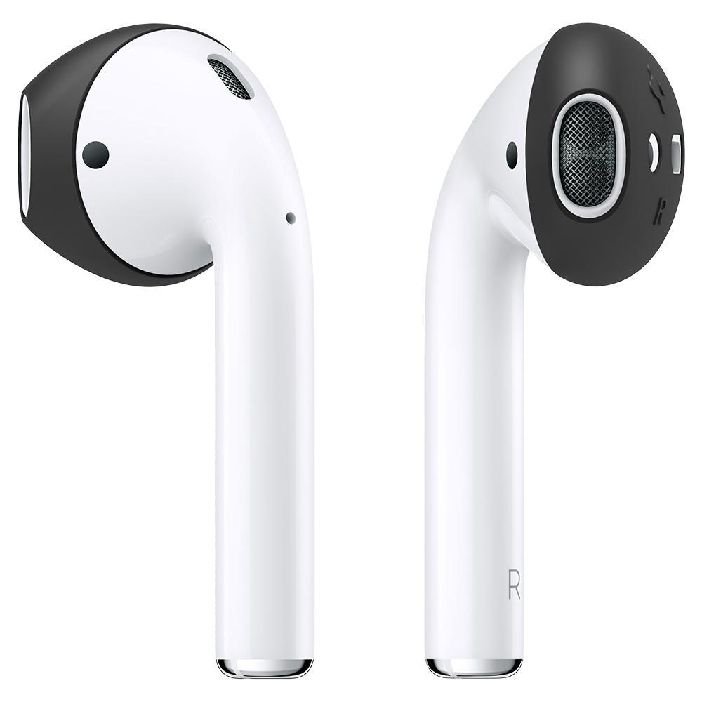 Силиконовые накладки Spigen для Apple AirPods Ear Tips (3 пары), Black (066SD26296) - фото 1 - id-p1864652752
