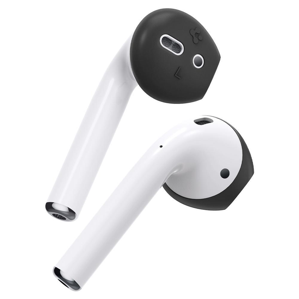 Силиконовые накладки Spigen для Apple AirPods Ear Tips (3 пары), Black (066SD26296) - фото 3 - id-p1864652752