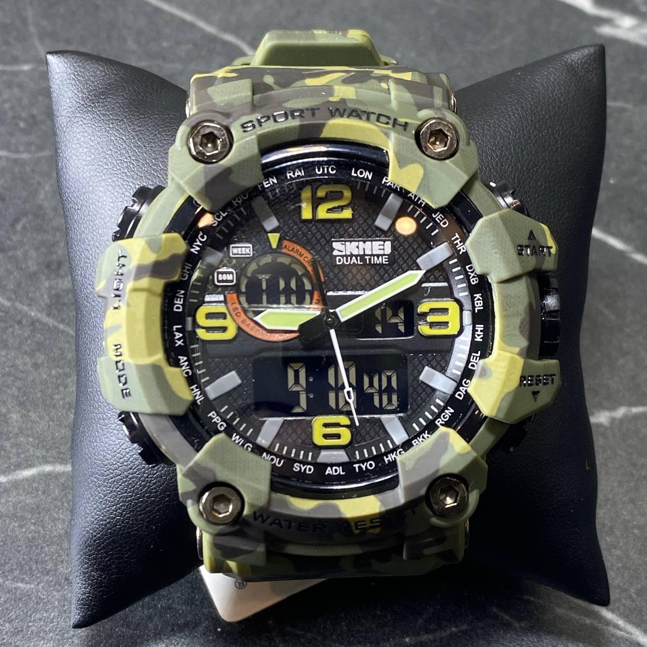 Skmei Army Camo: Чоловічі водонепроникні годинники з будильником і підсвічуванням.