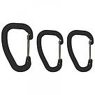 Набір 3 карабіни тактичні Чорні Wildo ACCESSORY CARABINER SET SCHW. 15920102, фото 3
