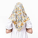 Тоненька бавовняна хустка з квітковим принтом, фото 4