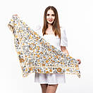 Тоненька бавовняна хустка з квітковим принтом, фото 5