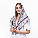 Тоненька бавовняна хустка з квітковим принтом, фото 2