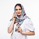 Тоненька бавовняна хустка з квітковим принтом, фото 3