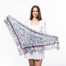 Тоненька бавовняна хустка з квітковим принтом, фото 5