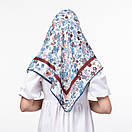 Тоненька бавовняна хустка з квітковим принтом, фото 4