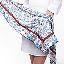 Тоненька бавовняна хустка з квітковим принтом, фото 6