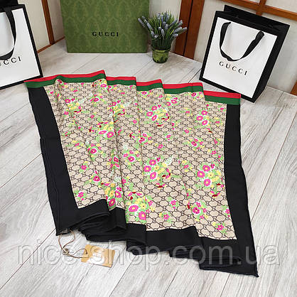 Хустка Gucci шовкова з ручною підшивкою, фото 3