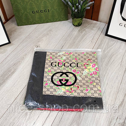 Хустка Gucci шовкова з ручною підшивкою, фото 4