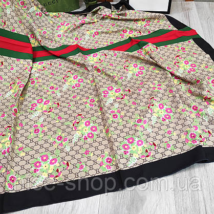 Хустка Gucci шовкова з ручною підшивкою, фото 5