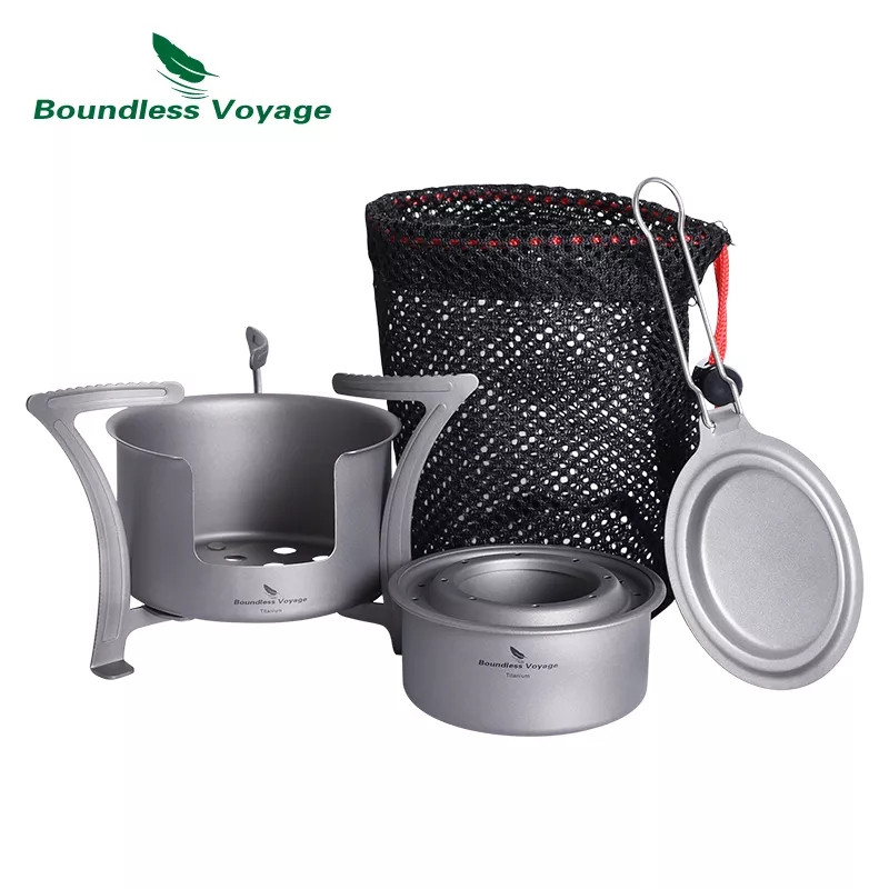 Титанова спиртовка — дрібниця Boundless Voyage titanium. Піч із титану.