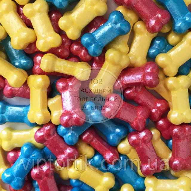 Посипки кондитерські Dr. Gusto — 30 г — Мікс "Кісточки різнобарвні", фото 1