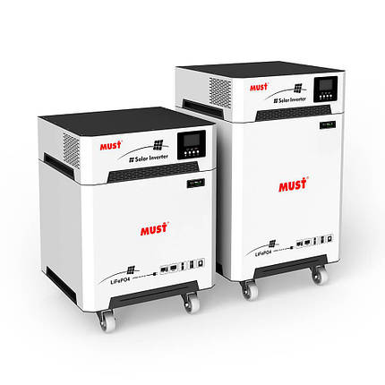 Комплект резервного живлення MUST НВР18-3024 НМ MPPT 250 А·год, 3 кВт 6,4 кВт/год, фото 1