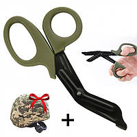 Тактические изогнутые ножницы 18x9 см + Подарок Кавер чехол для каски / Изогнутые ножницы