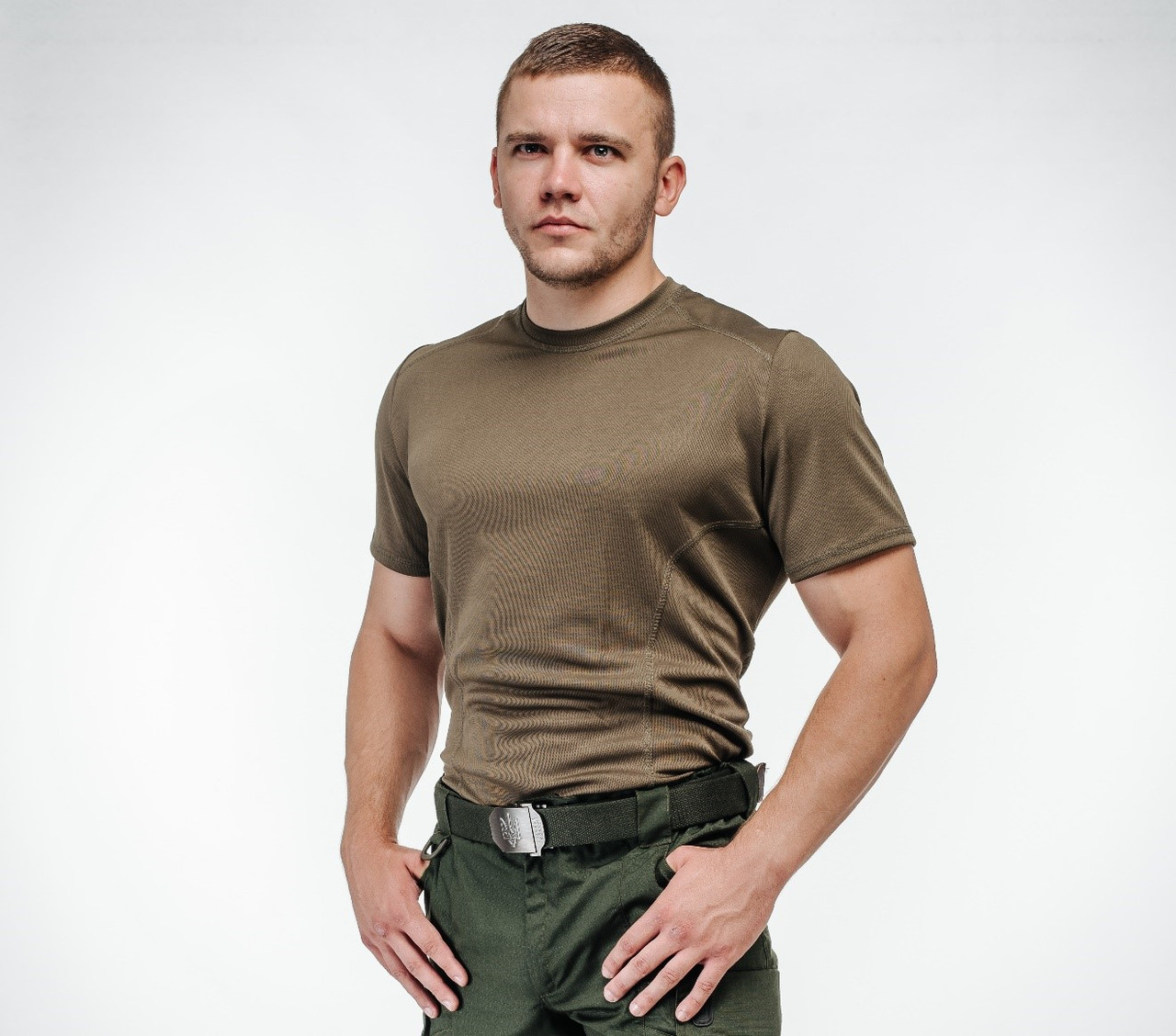 Чоловіча швидкосохнуча футболка CoolMax khaki
