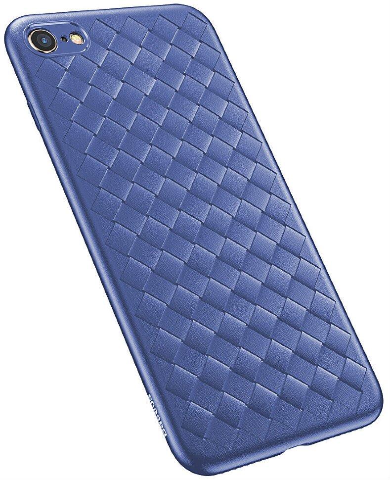 Чехол Baseus для iPhone SE 2022/ 2020/ 8/ 7, BV Weaving Case, Blue (WIAPIPH8N-BV03) - фото 1 - id-p1864664060