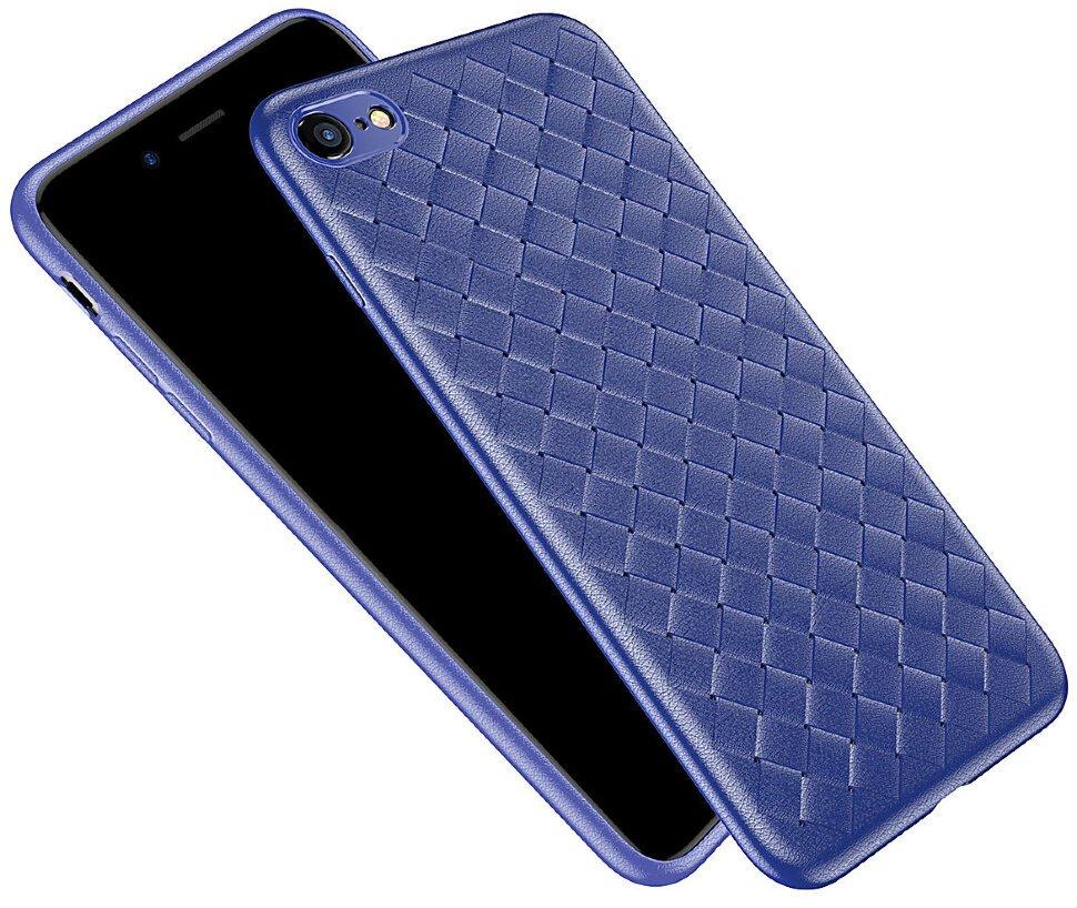 Чехол Baseus для iPhone SE 2022/ 2020/ 8/ 7, BV Weaving Case, Blue (WIAPIPH8N-BV03) - фото 2 - id-p1864664060