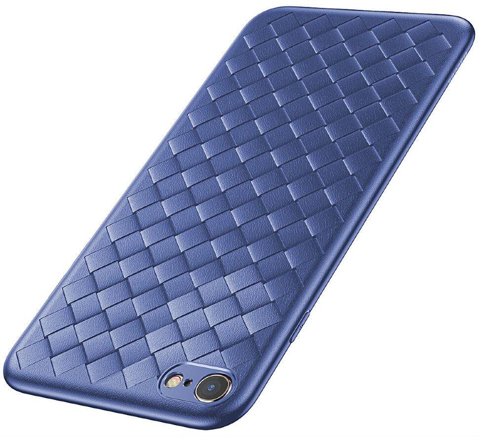 Чехол Baseus для iPhone SE 2022/ 2020/ 8/ 7, BV Weaving Case, Blue (WIAPIPH8N-BV03) - фото 5 - id-p1864664060