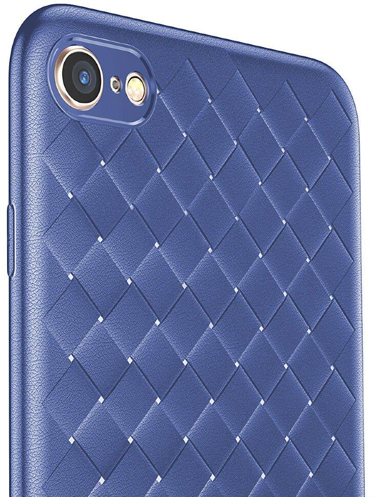 Чехол Baseus для iPhone SE 2022/ 2020/ 8/ 7, BV Weaving Case, Blue (WIAPIPH8N-BV03) - фото 6 - id-p1864664060