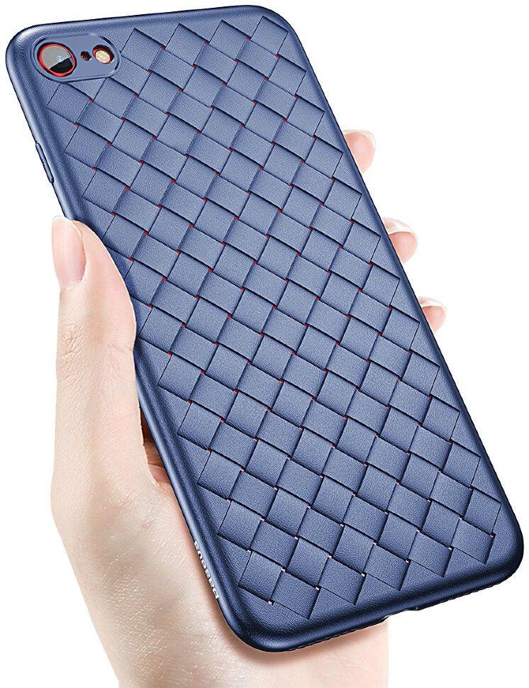 Чехол Baseus для iPhone SE 2022/ 2020/ 8/ 7, BV Weaving Case, Blue (WIAPIPH8N-BV03) - фото 7 - id-p1864664060