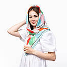 Тоненька бавовняна хустка з абстрактним принтом, фото 3