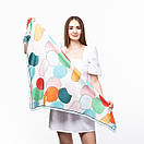 Тоненька бавовняна хустка з абстрактним принтом, фото 5