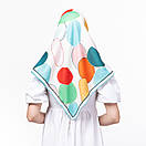 Тоненька бавовняна хустка з абстрактним принтом, фото 4