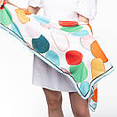 Тоненька бавовняна хустка з абстрактним принтом, фото 6