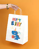 Пакети на День народження 220*120*290 Дитячі подарункові пакети "Dino party", фото 8