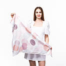 Тоненька бавовняна хустка з абстрактним принтом, фото 5