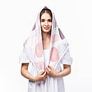 Тоненька бавовняна хустка з абстрактним принтом, фото 2