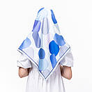 Тоненька бавовняна хустка з абстрактним принтом, фото 4