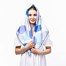 Тоненька бавовняна хустка з абстрактним принтом, фото 2