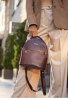 Шкіряний жіночий міні-рюкзак Kylie Марсала