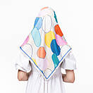 Тоненька бавовняна хустка з абстрактним принтом, фото 4