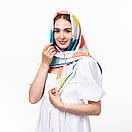 Тоненька бавовняна хустка з абстрактним принтом, фото 3