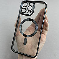 Чехол для Apple iPhone 14 Pro Max чехол с магсейф с защитой камеры на телефон айфон 14 про макс черный h3b