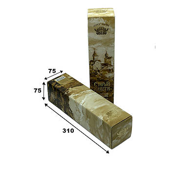 Коробка для алкоголю з відкидною кришкою 75х75х310 мм