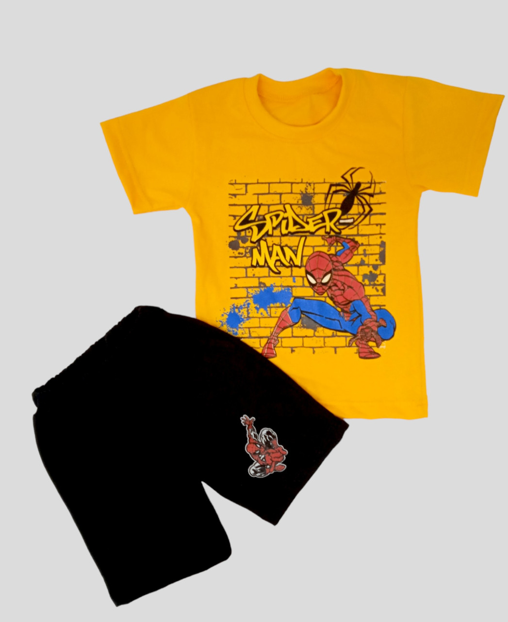 Літній комплект для хлопчика — футболка + шорти SpiderMan кулір, фото 1
