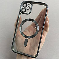 Чехол для Apple iPhone 11 чехол с магсейф с защитой камеры на телефон айфон 11 черный h3b