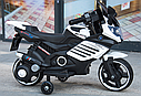 Дитячий електромотоцикл BMW на акумуляторі білий, фото 3