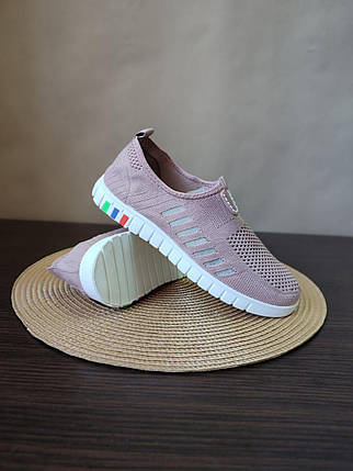 Мокасини Рожеві PINK SPORT сліпони на плоскій підошві кросівки Mokasyny Rozhevi PINK SPORT, фото 1
