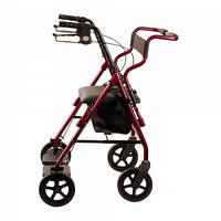 Алюминиевые ходунки роллер на колесах для инвалидов с сиденьем для пожилых людей OSD-Rolly2