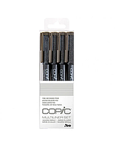 Набір Copic лайнерів Multiliner warm grey (0,05+0,1+0,3+0,5), (4 шт)