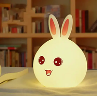 Силиконовый ночник лампа в виде кролика 3DTOYS LAMP (7 цветов свечения) ON